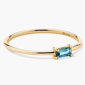 Mejuri FIRM PRICE Gold and Blue Topaz Ring